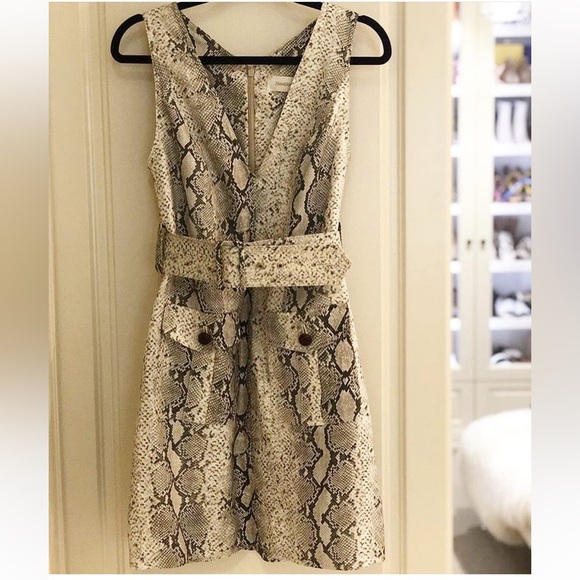 Zimmermann Corsage Python Print Safari Linen Mini Shirt Dress Size Zimmermann 2 - Picture 11 of 12